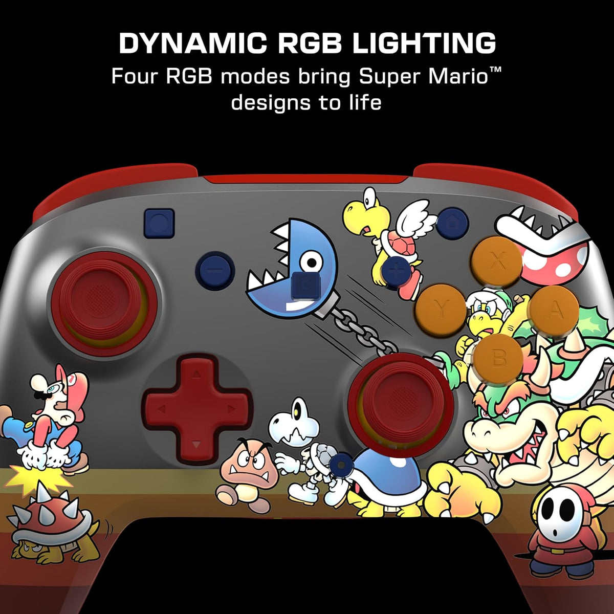 Turtle Beach Rematch Wireless Controller Koopa Troop Nintendo Switch 2 | Nintendo Switch OLED. TMR Thumbsticks. Rechargeable 40-Hr Battery. 2 Mappable Back Buttons. Motion Controls