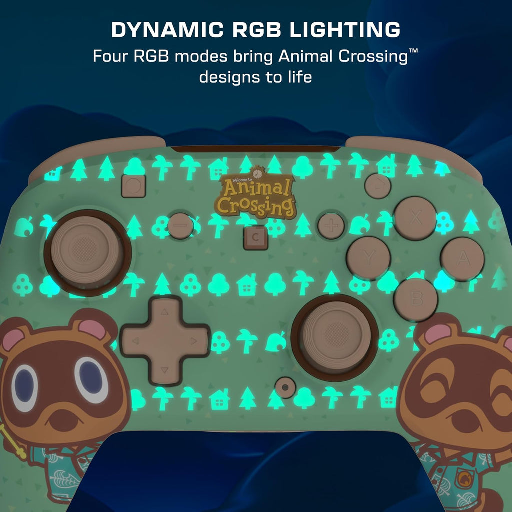 Turtle Beach Rematch Wireless Controller Animal Crossing Nintendo Switch 2 | Nintendo Switch OLED. TMR Thumbsticks. Rechargeable 40-Hr Battery. 2 Mappable Back Buttons. Motion Controls. Timmy Tommy