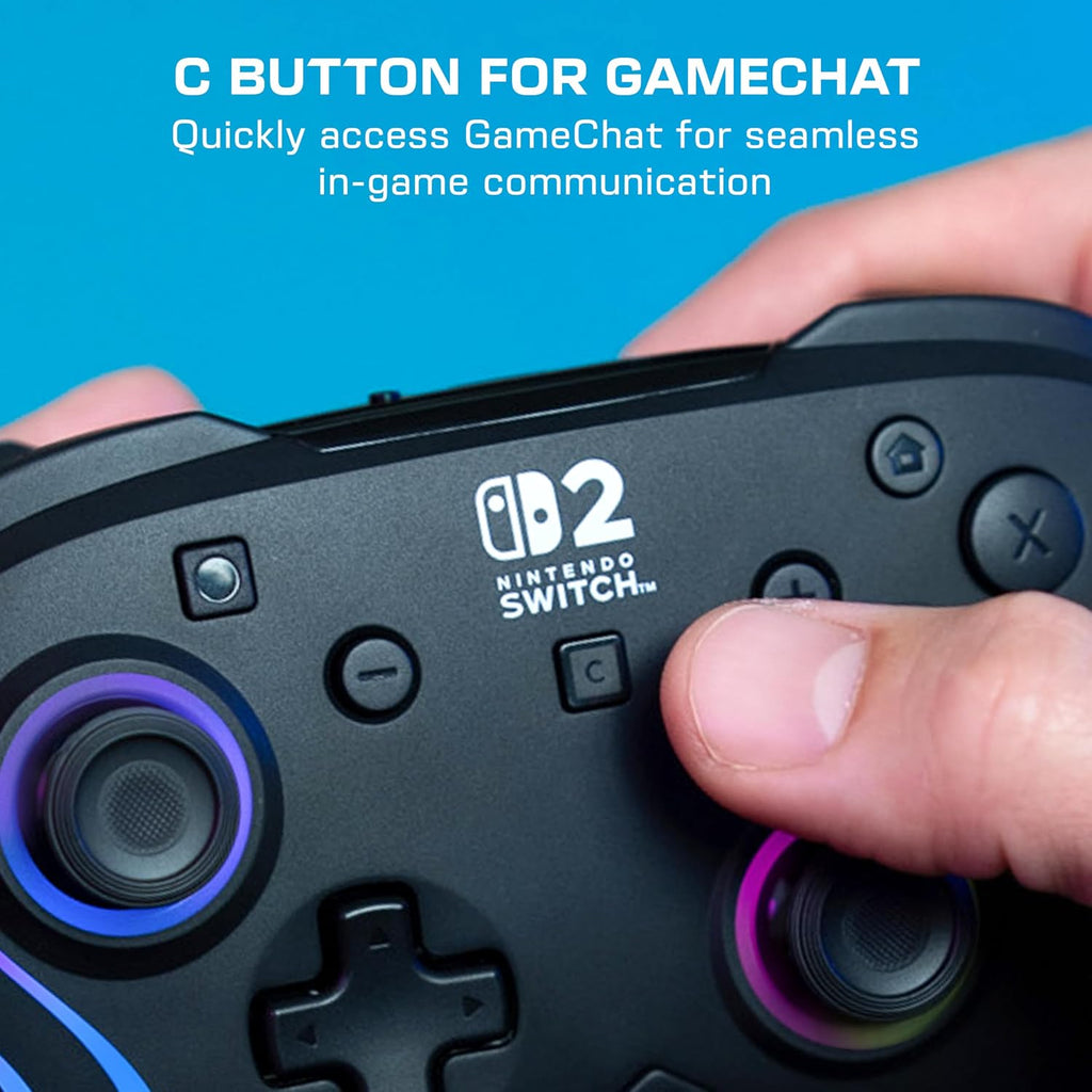 Turtle Beach Afterglow Wave Wireless RGB Game Controller Nintendo Switch 2 | Switch Lite. OLED. TMR Thumbsticks. Rechargeable 20-Hr Battery. 2 Mappable Back Buttons. Motion Controls. C-Button