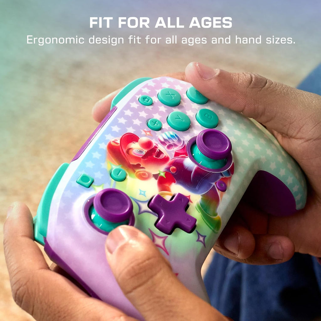 Turtle Beach Rematch Wireless Controller Invincible Mario Nintendo Switch 2 | Nintendo Switch Lite. OLED. Glow-in-the-Dark Design. Rechargeable 40-Hr Battery. 2 Mappable Back Buttons