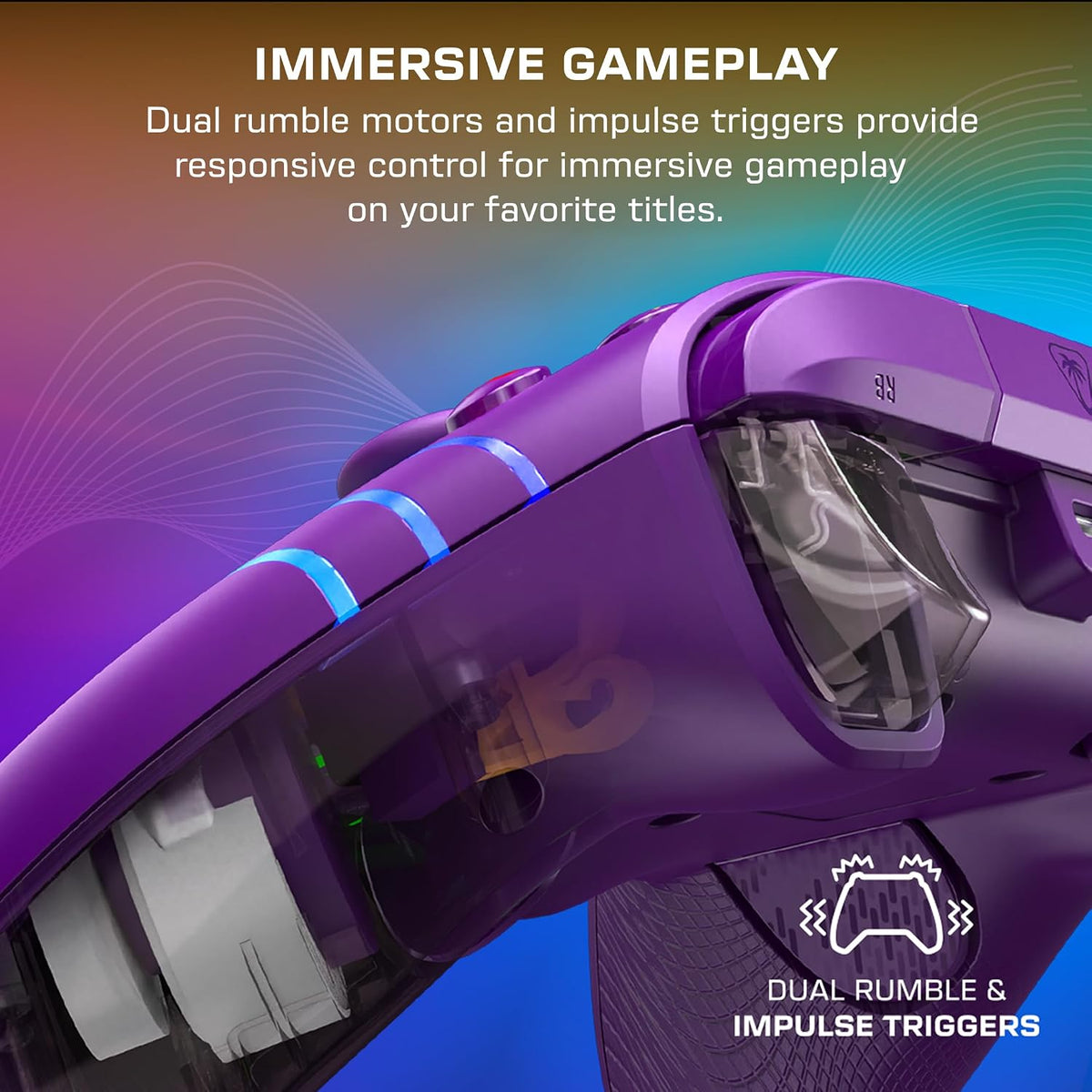 Turtle Beach Afterglow Wave Wired RGB Gaming Controller for Xbox & PC | Xbox Series X|S. Xbox One. Customizable RGB Lighting. 2 Mappable Buttons. Hall-Effect Hair Triggers. Audio Controls