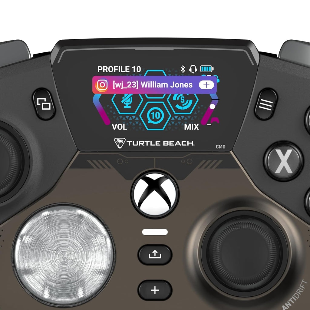 Turtle Beach Stealth Ultra Wireless RGB Gaming Controller. Xbox Series X|S | Also works with PC. Xbox One. Android. Bluetooth. Customizable Display Screen. Rapid Charging Dock. 30-Hr Battery