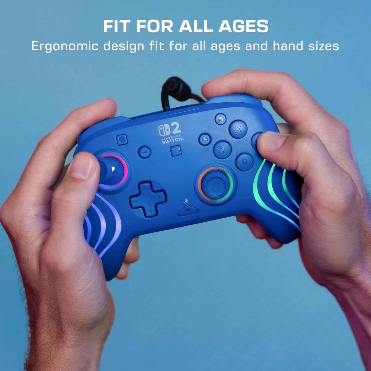 Turtle Beach Afterglow Wave Wired RGB Gaming Controller. Nintendo Switch 2 | Switch Lite. OLED. Hall-Effect Thumbsticks. 2 Mappable Back Buttons. Audio Controls. C-Button for GameChat. RGB Lights