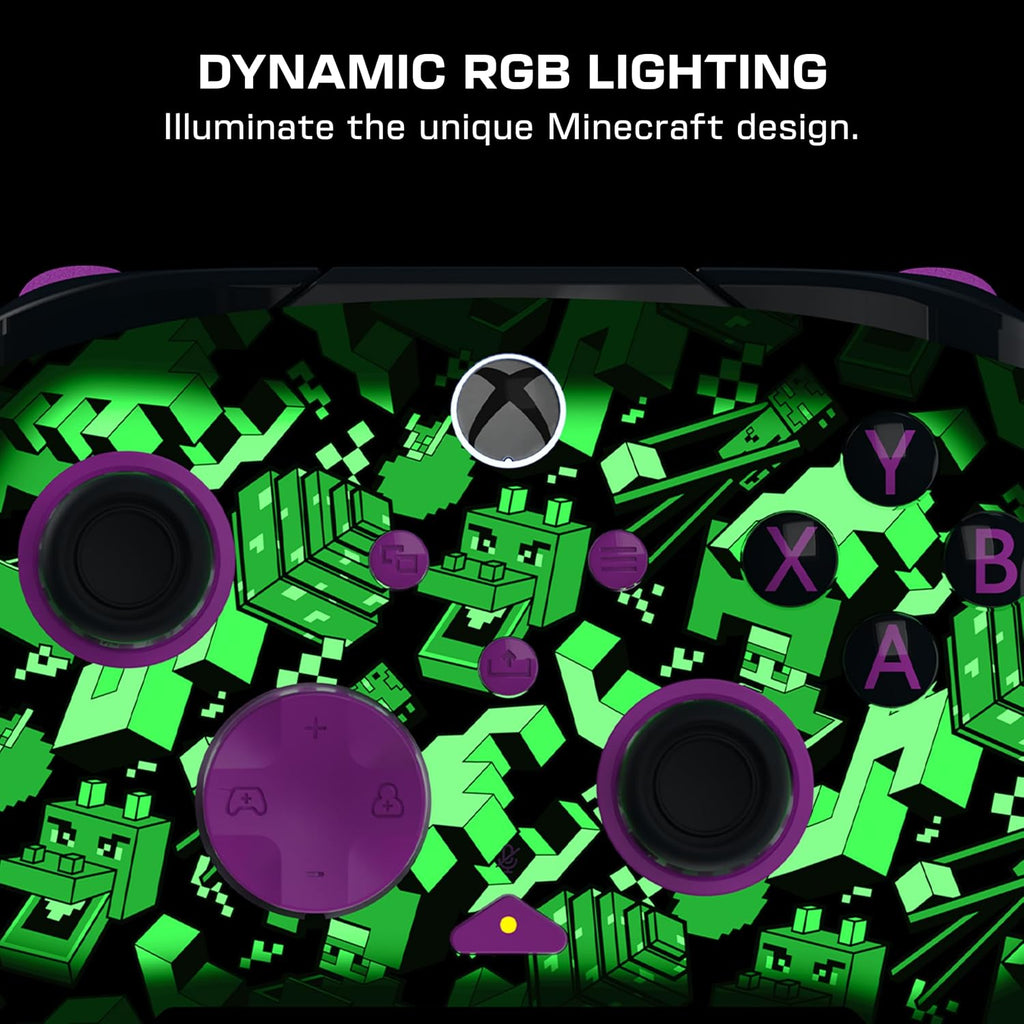 Turtle Beach Rematch Minecraft Wireless RGB Gaming Controller - Licensed for XBOX Series X|S. XBOX One. PC. Android Bluetooth Devices - Rumble Motors. Impulse Triggers. Back Buttons. TMR Thumbsticks