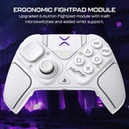 Turtle Beach Victrix Pro BFG Reloaded Wireless Gaming Controller for PS5 | PS5. PS4. PlayStation. PC. Modular. Fightpad Module. Hall-Effect Sticks. Triggers. 4 Remappable Buttons. Esports. White