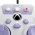 Turtle Beach REACT-R Wired Game Controller – Officially Licensed for Xbox Series X & S. Xbox One. and Windows 10|11 PC's – White & Purple