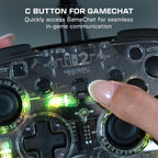 Turtle Beach Afterglow Wired RGB Gaming Controller. Nintendo Switch 2. Lite | Nintendo Switch OLED. Hall-Effect Thumbsticks. 2 Mappable Back Buttons. Adjustable LED Lighting. Audio Jack. Translucent