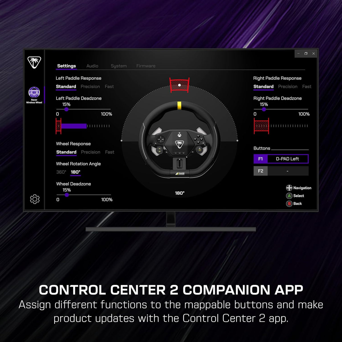 Turtle Beach Racer Wireless Racing Wheel System Officially Licensed for Xbox Series X|S & Xbox One and Windows PCs – Complete Design. Reliable Wireless Connection. up to 30Hr Battery