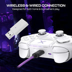 Turtle Beach Victrix Pro BFG Reloaded Wireless Gaming Controller for PS5 | PS5. PS4. PlayStation. PC. Modular. Fightpad Module. Hall-Effect Sticks. Triggers. 4 Remappable Buttons. Esports. White
