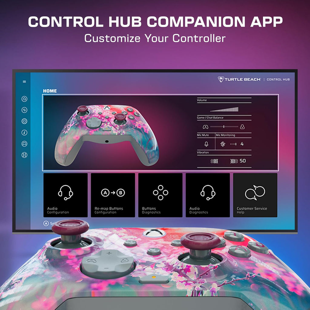 Turtle Beach Rematch Advanced Wired Gaming Controller for Xbox & PC | Xbox Series X|S. Xbox One. PC. 2 Remappable Buttons. Hall-Effect Triggers. Audio Controls. Image Shifting Design