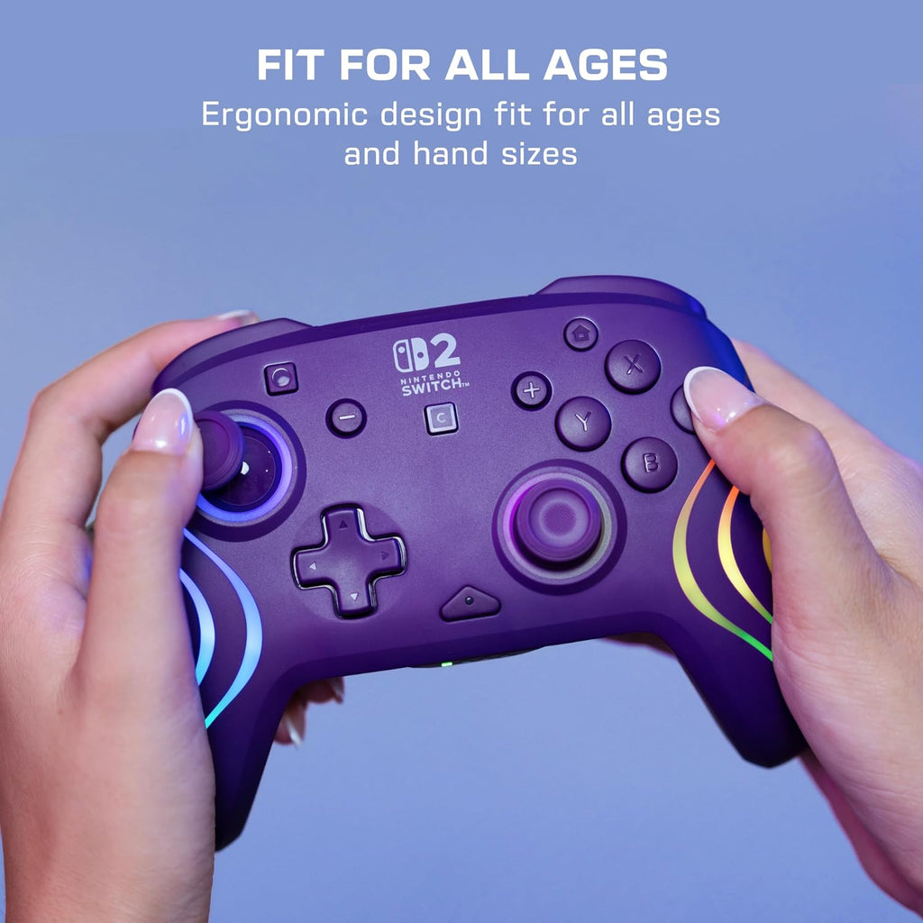 Turtle Beach Afterglow Wave Wireless RGB Game Controller Nintendo Switch 2 | Switch Lite. OLED. TMR Thumbsticks. Rechargeable 20-Hr Battery. 2 Mappable Back Buttons. Motion Controls. C-Button