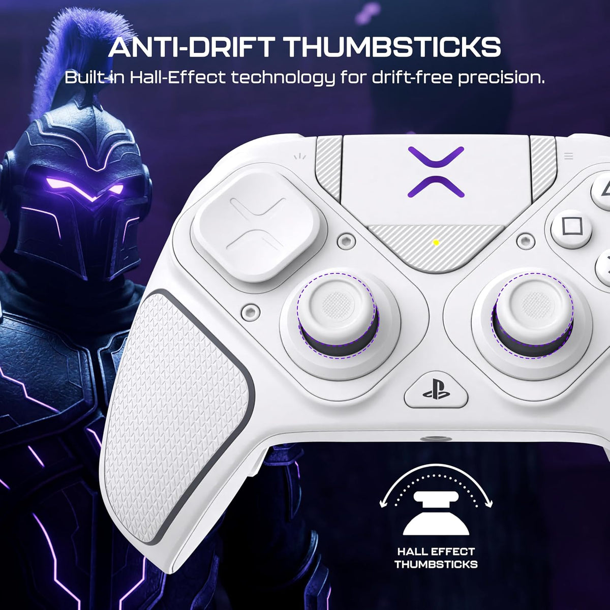 Turtle Beach Victrix Pro BFG Reloaded Wireless Gaming Controller for PS5 | PS5. PS4. PlayStation. PC. Modular. Fightpad Module. Hall-Effect Sticks. Triggers. 4 Remappable Buttons. Esports. White