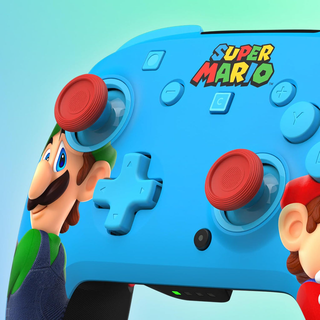Turtle Beach Rematch Wireless Controller Mario & Luigi Nintendo Switch 2 | Nintendo Switch OLED. TMR Thumbsticks. Rechargeable 40-Hr Battery. 2 Mappable Back Buttons. Motion Controls