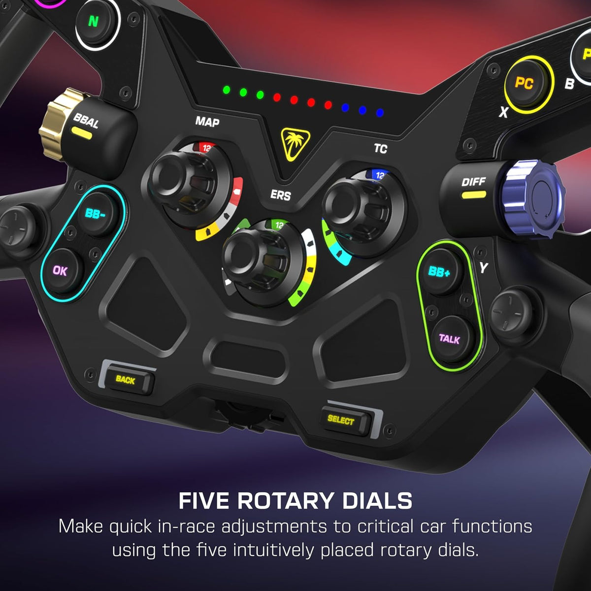 Turtle Beach VelocityOne F-RX Formula Racing Wheel for Xbox & PC | For VelocityOne Race & VelocityOne KD3 Wheelbases. Hall-Effect Clutch Paddles. Magnetic Paddle Shifters. Rotary Dials