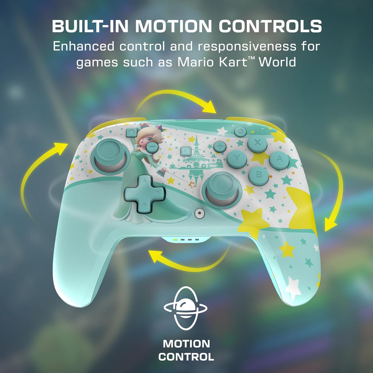 Turtle Beach Rematch Wireless Gaming Controller Rosalina Nintendo Switch 2 | Nintendo Switch OLED. TMR Thumbsticks. Rechargeable 40-Hr Battery. 2 Mappable Back Buttons. Motion Controls