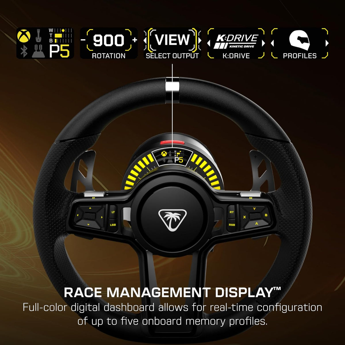 Turtle Beach VelocityOne Race KD3 Direct Drive Force Feedback Racing Wheel & Pedals for Xbox Series X|S. Xbox One & Windows 10/11 PC. USB C Connectivity