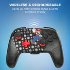 Turtle Beach Rematch Wireless Controller Super Mario Jump Nintendo Switch 2 | Nintendo Switch OLED. TMR Thumbsticks. Rechargeable 40-Hr Battery. 2 Mappable Back Buttons. Motion Controls