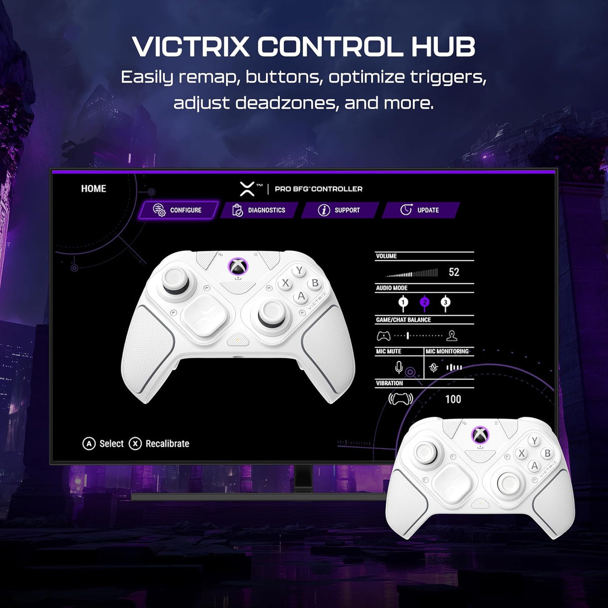 Turtle Beach Victrix Pro BFG Reloaded Wireless Gaming Controller for Xbox | Xbox Series X|S. Xbox One. PC. Modular. Fightpad Module. Hall-Effect Sticks. Triggers. 4 Remappable Buttons. Esports
